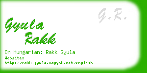 gyula rakk business card